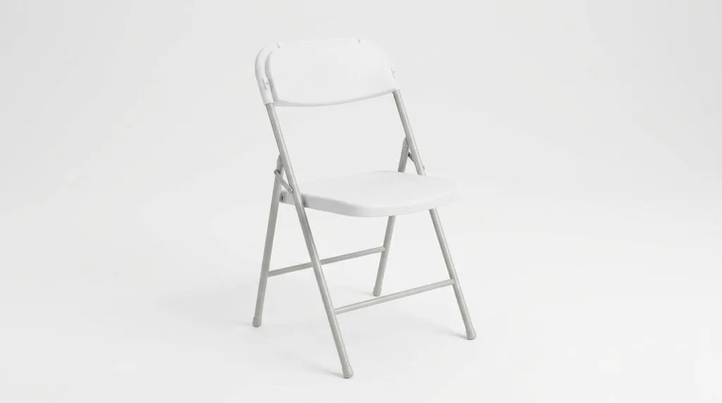 White folding chair