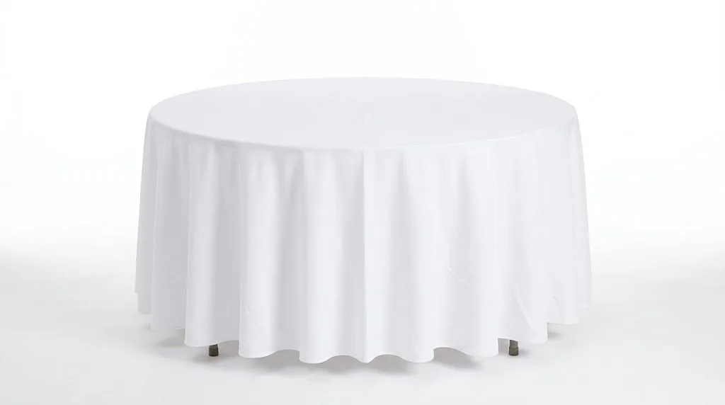60 inch round table with white linen